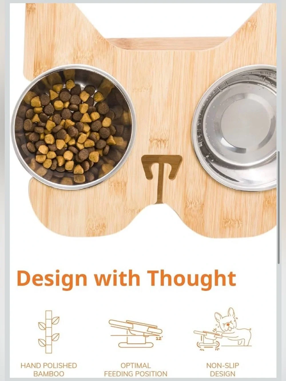 🐶🥣 NibbleyPets Elevated Dog Bowl Stand with Stainless Steel Bowls – 3-Piece Set